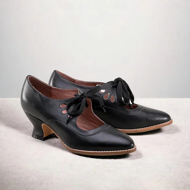 Luzere™ | Élégantes Talons en Cuir Vintage