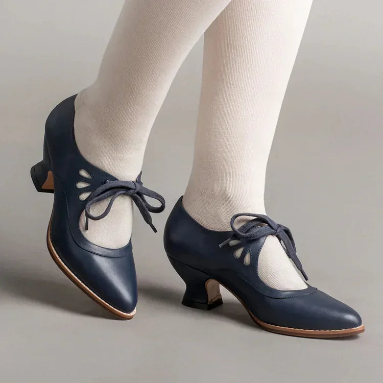 Luzere™ | Élégantes Talons en Cuir Vintage