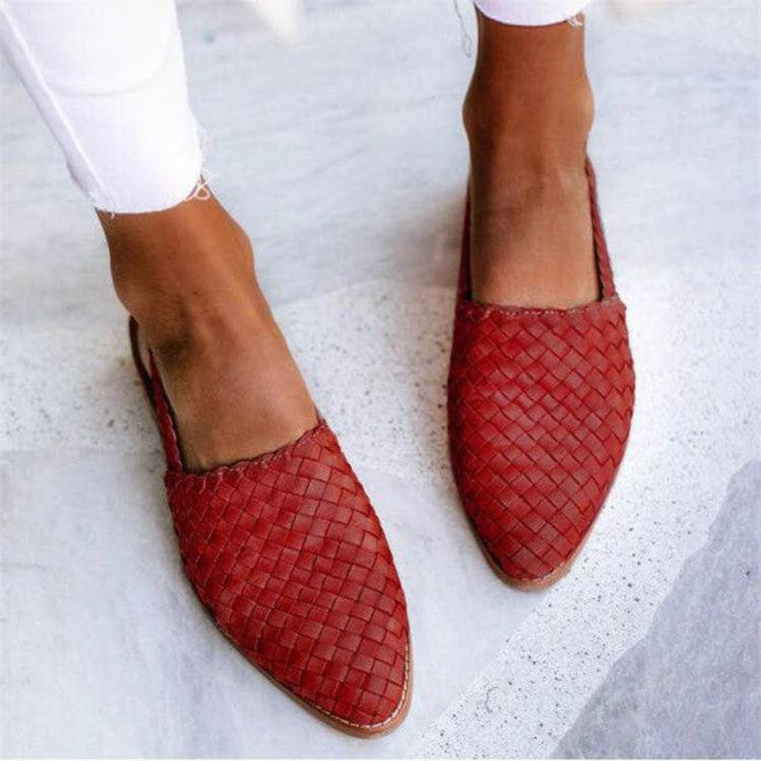 Luzere™ | Ballerines Élégantes en cuir tressé