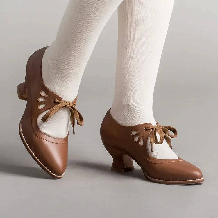 Luzere™ | Élégantes Talons en Cuir Vintage