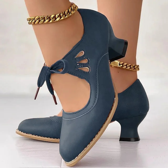 Luzere™ | Élégantes Talons en Cuir Vintage