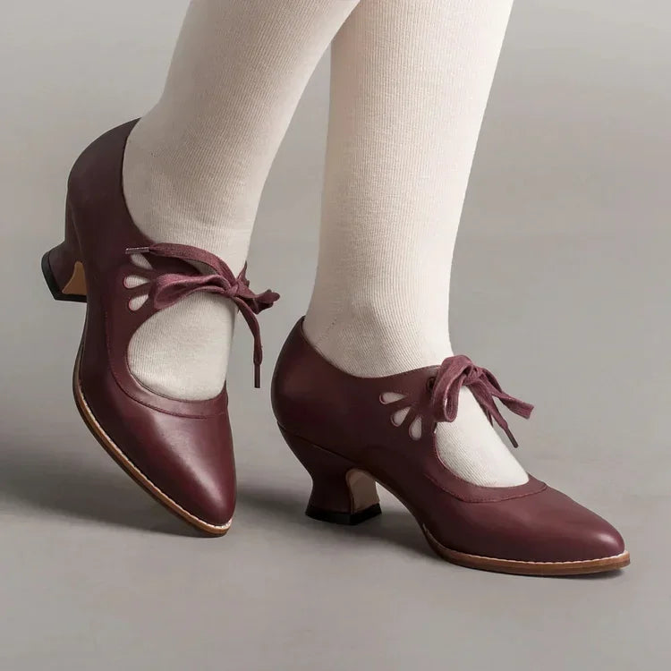 Luzere™ | Élégantes Talons en Cuir Vintage