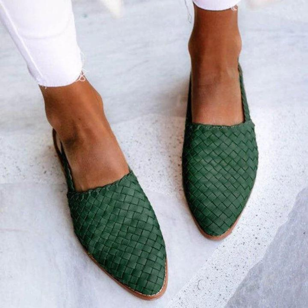 Luzere™ | Ballerines Élégantes en cuir tressé