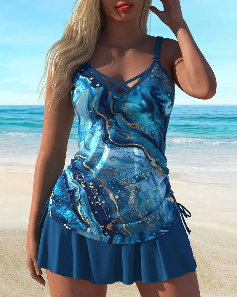 Luzere™ | Tankini Imprimé Station Balnéaire