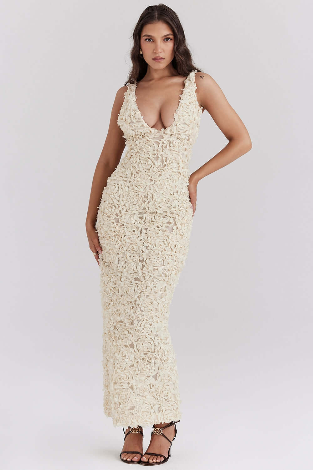 Luzere™ | Robe rose relief Calista